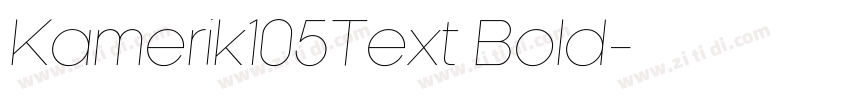 Kamerik105Text Bold字体转换